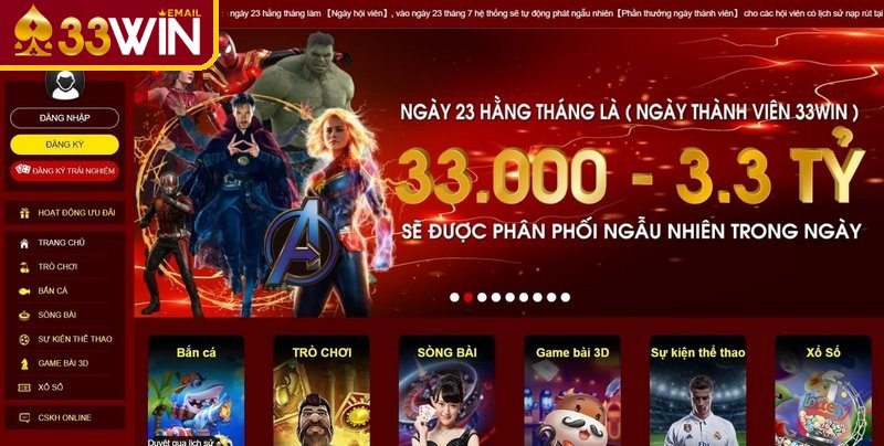 33win vận hành dịch vụ cá cược công khai minh bạch