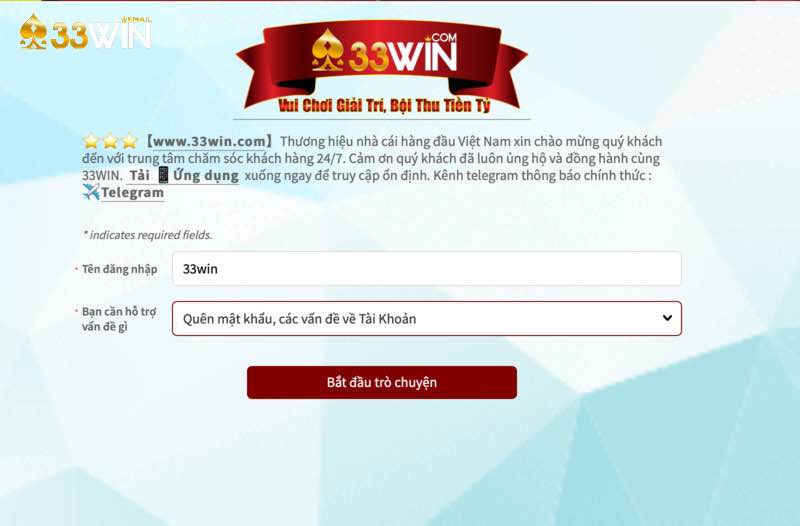 Đội ngũ CSKH của 33win luôn sẵn sàng hỗ trợ xuyên suốt 24 giờ